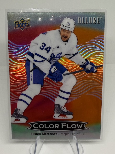 2024-25 Upper Deck Allure - Color Flow Red-Orange Auston Matthews #CFL-9 front