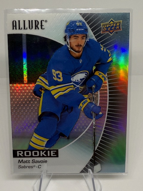 2023-24 Upper Deck Allure - Black Rainbow Matt Savoie #128 RC front