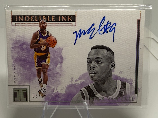 2018-19 Panini Impeccable - Indelible Ink Holo Silver Nick Van Exel #IN-NVE SN25, AU front