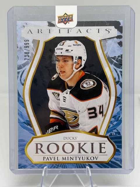 2023-24 Upper Deck Artifacts Pavel Mintyukov #233 RC, SN999 front