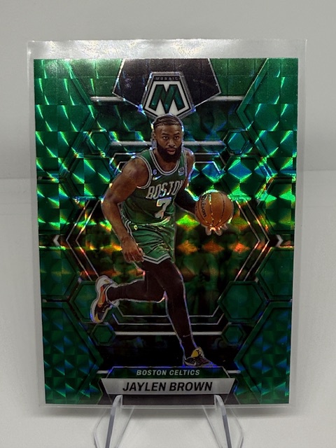 2022-23 Panini Mosaic - Green Ice Jaylen Brown #9 front