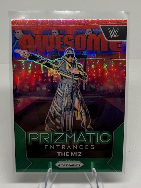 2024 Panini Prizm WWE - Prizmatic Entrances Green Prizms The Miz #3 front