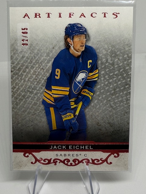 2021-22 Upper Deck Artifacts - Rose Jack Eichel #139 SN65 front