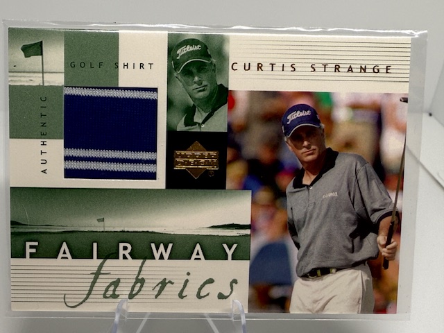 2002 Upper Deck - Fairway Fabrics Curtis Strange #CS-FF MEM front