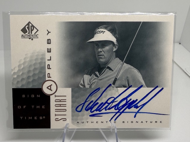 2001 SP Authentic - Sign of the Times Stuart Appleby #SA AU front