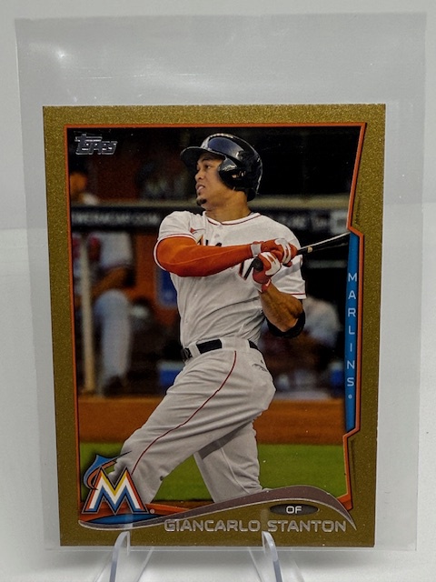 2014 Topps Mini - Gold Giancarlo Stanton #217 SN63 front