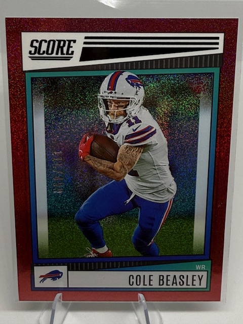 2022 Score - Dots Red Cole Beasley #263 SN499 front