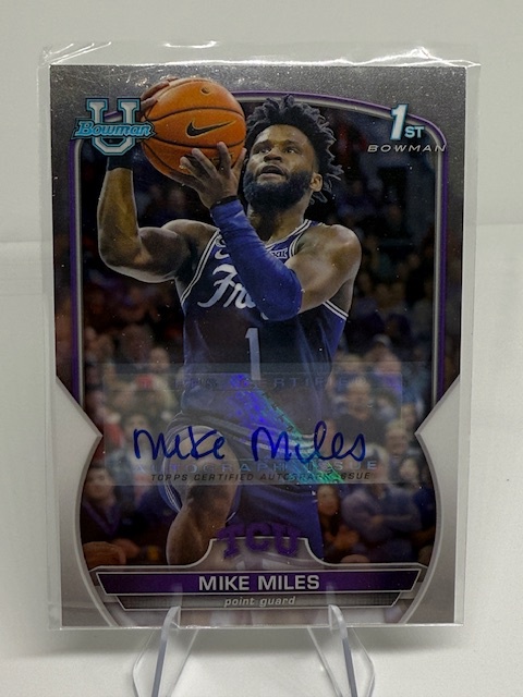 2022-23 Bowman University Chrome - Chrome Prospect Autographs Mike Miles #88 AU front