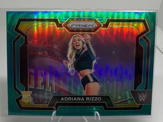 2024 Panini Prizm WWE - Teal Prizms Adriana Rizzo #91 SN49 front