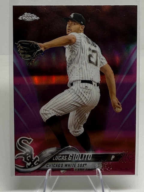 2018 Topps Chrome - Pink Refractor Lucas Giolito #63 front
