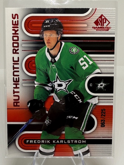 2022-23 SP Game Used - Red Fredrik Karlstrom #191 RC, SN225 front