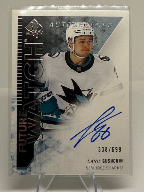 2024-25 SP Authentic - 2023-24 SP Authentic Update I: 2013-14 Retro Autographed Future Watch Danil Gushchin #RFWA-DG AU, SN699 front