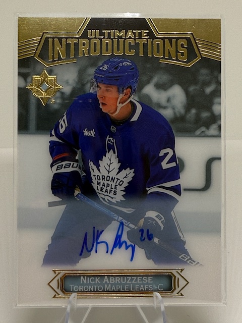 2022-23 Upper Deck Ultimate Collection - Ultimate Introductions Auto Nick Abruzzese #UI-2 AU front