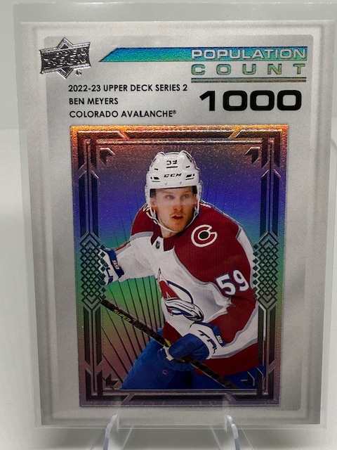 2022-23 Upper Deck - Population Count 1000 Ben Meyers #PC-33 front