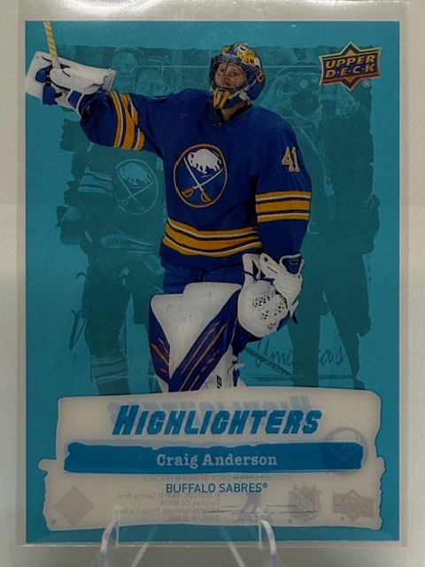 2022-23 Upper Deck - Highlighters Craig Anderson #HL-3 front