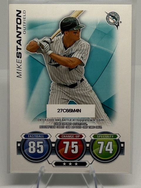 2010 Topps Update - Attax Code Cards Mike Stanton #NNO front