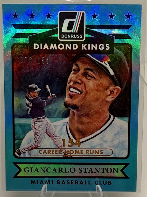 2015 Donruss - Stat Line Career Giancarlo Stanton #15 SN154 front