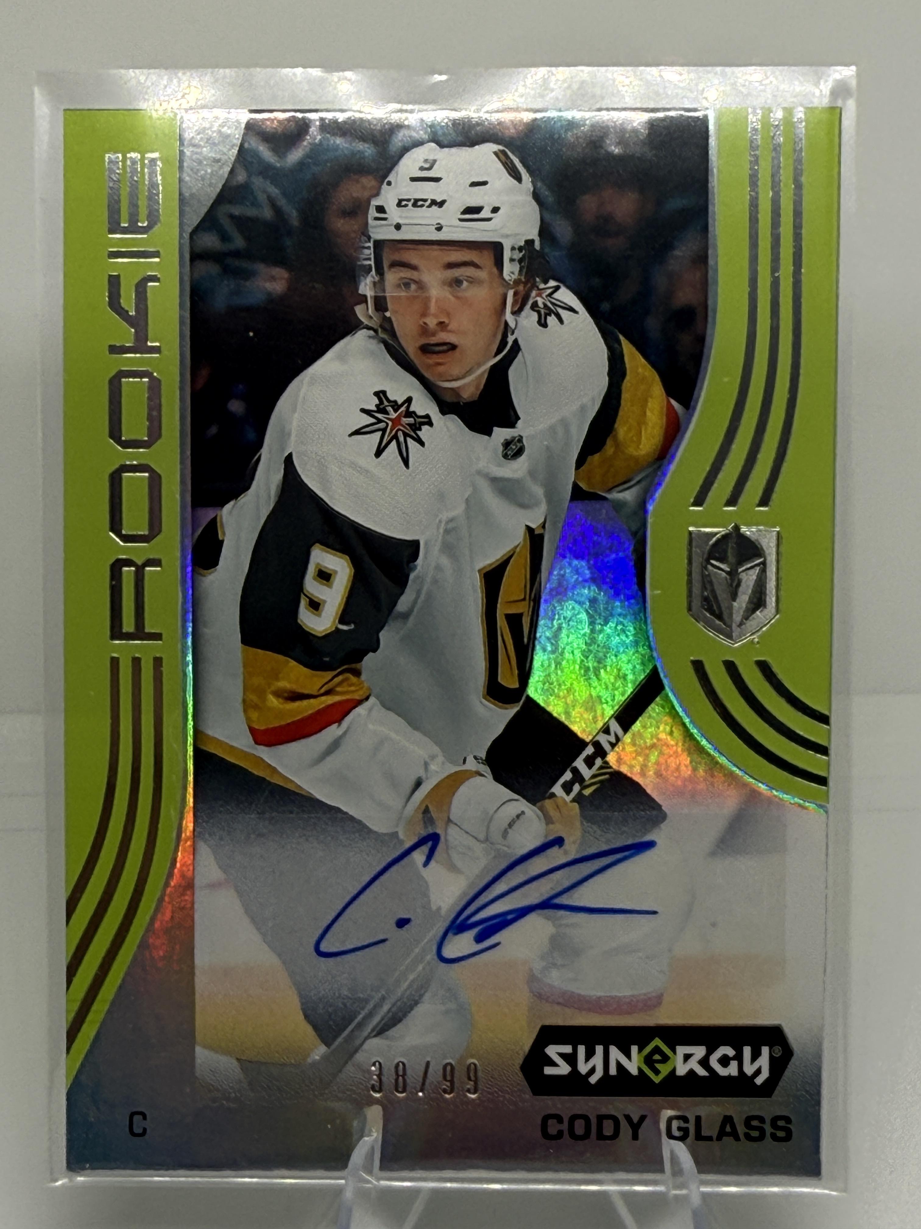 2019-20 Upper Deck Synergy - Green Cody Glass #96 AU, RC, SN99 front