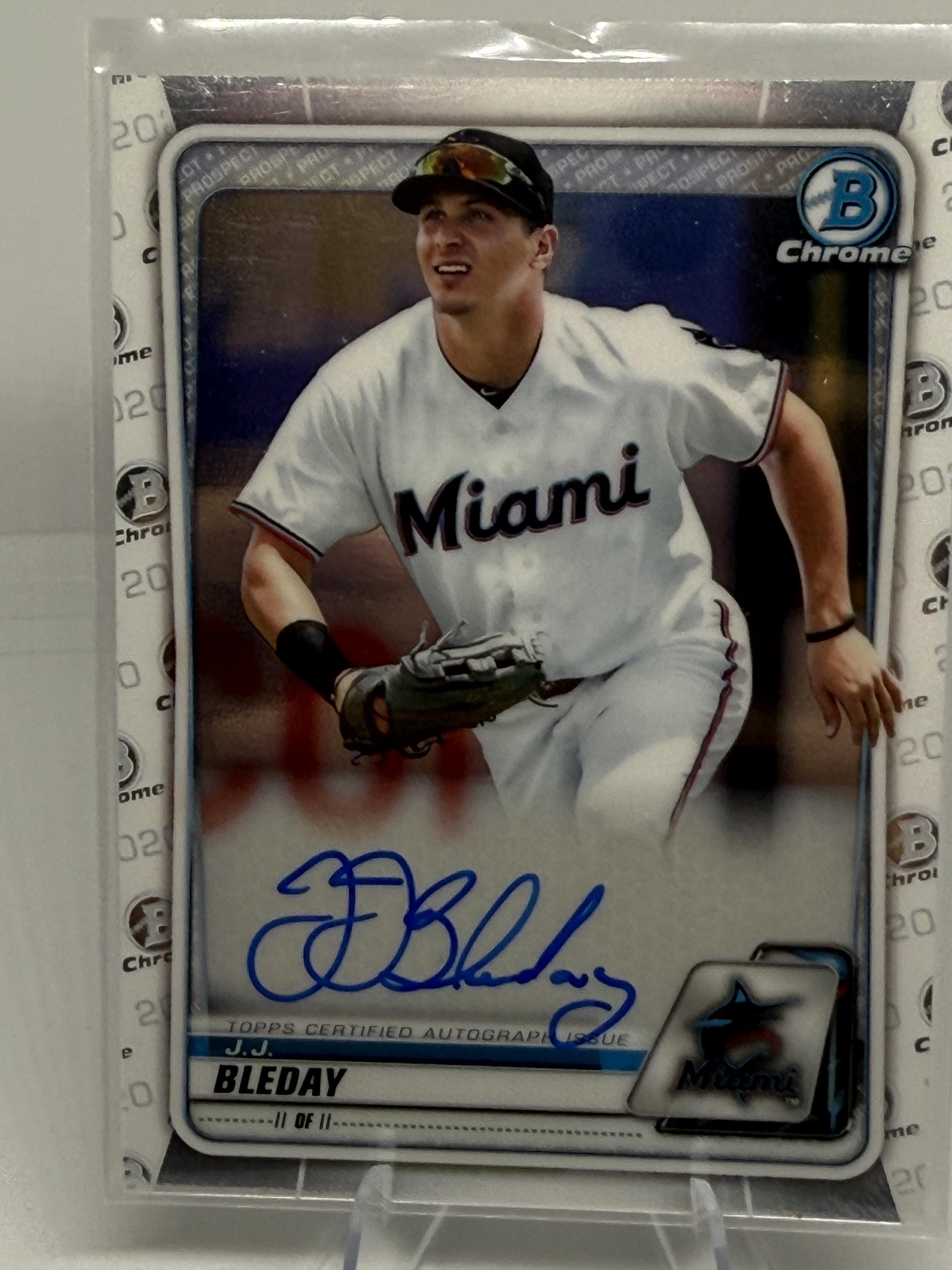 2020 Bowman - Chrome Prospect Autographs J.J. Bleday #CPA-JJB AU front