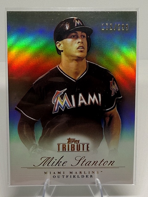 2012 Topps Tribute - Bronze Mike Stanton #79 SN299 front