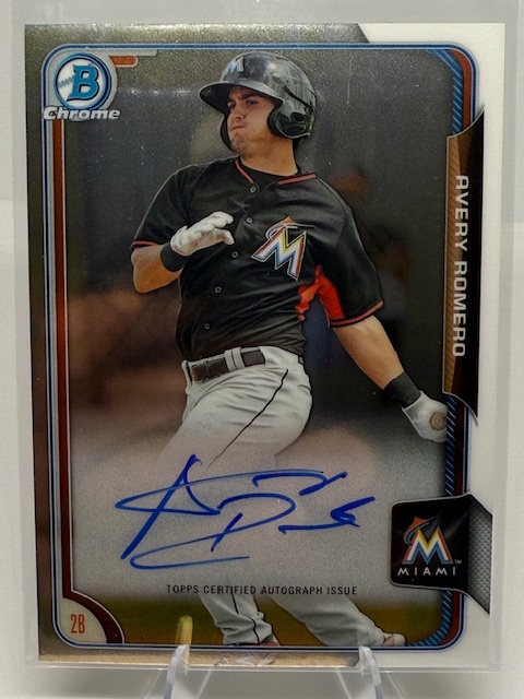2015 Bowman - Chrome Prospect Autographs Avery Romero #BCAP-AVR AU front