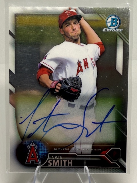 2016 Bowman - Chrome Prospect Autographs Nate Smith #CPA-NS AU front