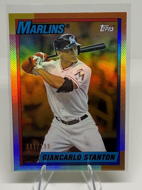 2013 Topps Archives - Gold Giancarlo Stanton #178 SN199 front