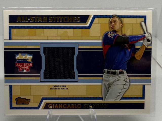 2014 Topps Update - All-Star Stitches Giancarlo Stanton #ASR-GS MEM front
