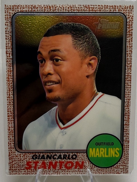 2017 Topps Heritage - Chrome Giancarlo Stanton #THC-401 SN999 front