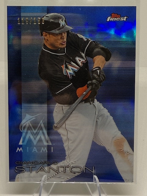 2016 Finest - Blue Refractor Giancarlo Stanton #78 SN150 front