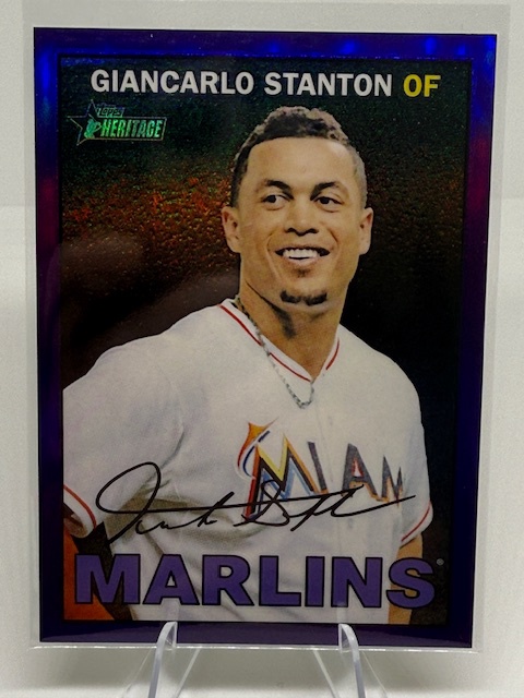 2016 Topps Heritage - Chrome Purple Refractor Giancarlo Stanton #THC-322 front