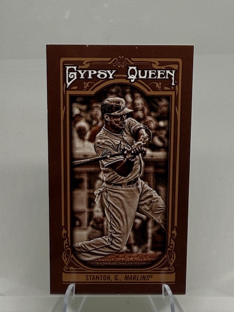 2013 Topps Gypsy Queen - Mini Sepia Giancarlo Stanton #276 SN50 front