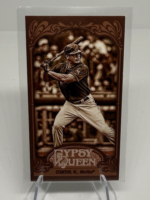 2012 Topps Gypsy Queen - Mini Sepia Mike Stanton #147 SN99 front