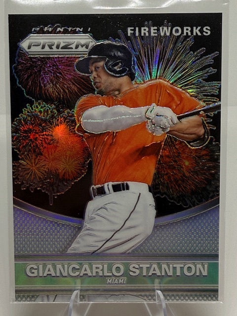 2015 Panini Prizm - Fireworks Giancarlo Stanton #1 front