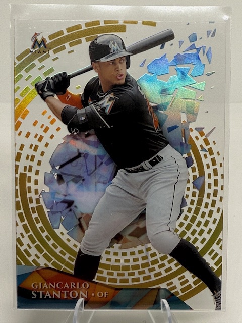 2014 Topps High Tek - Gold Diffractor Giancarlo Stanton #HT-GST SN99 front
