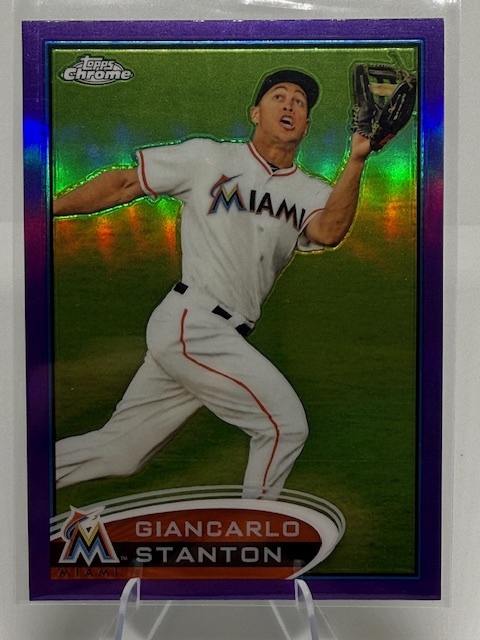 2012 Topps Chrome - Purple Refractors Giancarlo Stanton #32 front