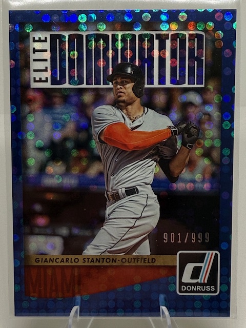 2016 Donruss - Elite Dominators Giancarlo Stanton #ED5 SN999 front