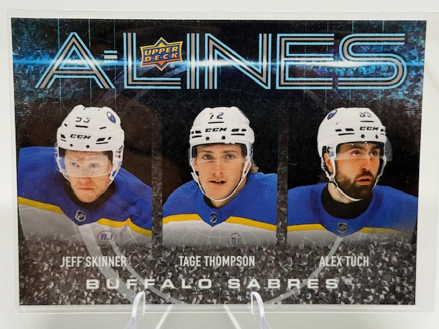 2024-25 Upper Deck - A-Lines Jeff Skinner / Tage Thompson / Alex Tuch #AL-4 front