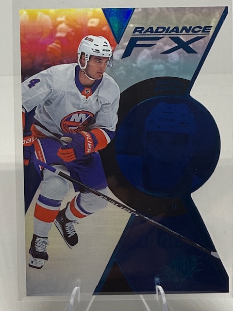 2023-24 SPx - Radiance FX Blue Samuel Bolduc #RFX-86 SN299 front