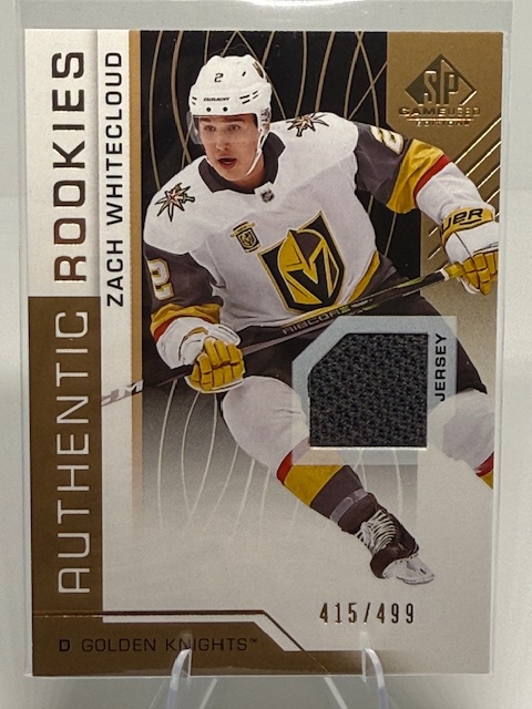 2018-19 SP Game Used - Gold Jersey Relic Zach Whitecloud #109 MEM, SN499 front