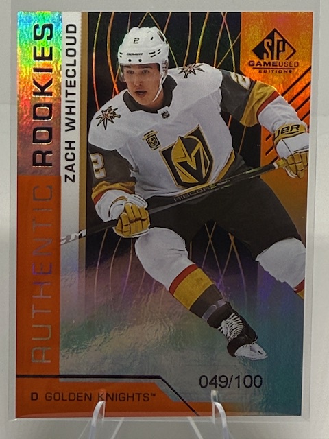 2018-19 SP Game Used - Orange Rainbow Zach Whitecloud #109 SN100 front