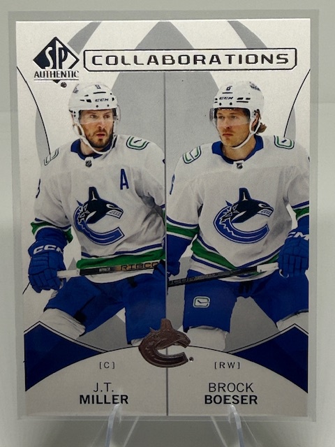 2024-25 SP Authentic - Collaborations J.T. Miller / Brock Boeser #C-9 front