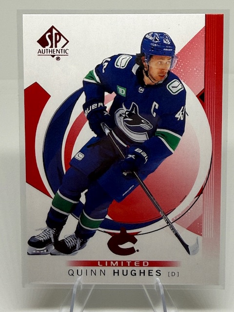 2024-25 SP Authentic - Limited Red Quinn Hughes #90 front