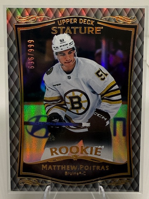 2024-25 Upper Deck Stature - 2023-24 Upper Deck Stature Matthew Poitras #41 SN999 front