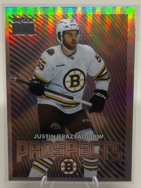2024-25 SkyBox Metal Universe - Skybox Premium Prospects Justin Brazeau #PP-40 front