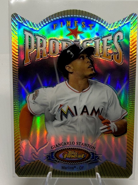 2013 Finest - Prodigies Die Cut Refractors Giancarlo Stanton #P-GS front