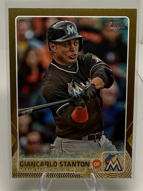 2015 Topps - Gold Giancarlo Stanton #150 SN2015 front