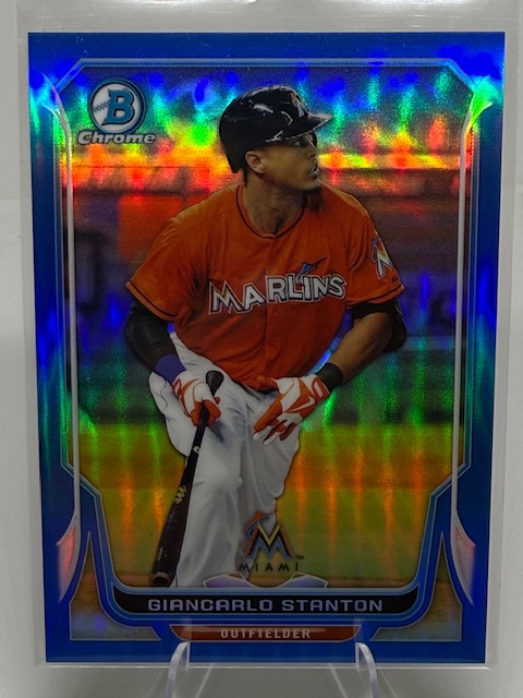 2014 Bowman Chrome - Blue Refractor Giancarlo Stanton #62 SN250 front