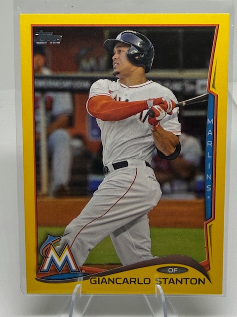 2014 Topps - Yellow Giancarlo Stanton #217 front