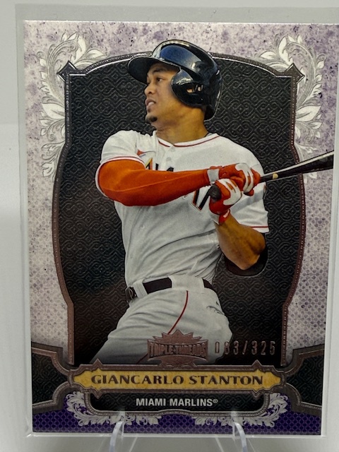 2014 Topps Triple Threads - Amethyst Giancarlo Stanton #58 SN325 front